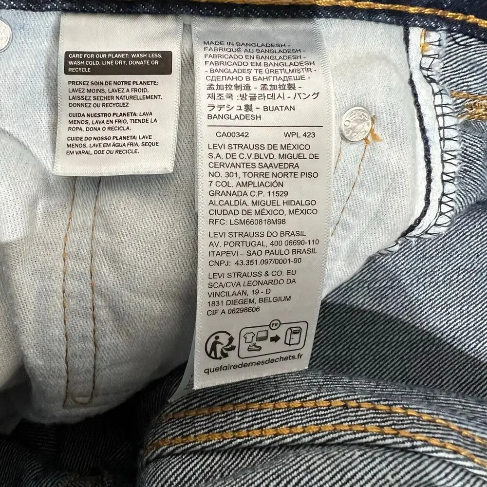 Levi's 505 Relaxed Straight Leg Denim Blue Jeans | Men's Size 30X32